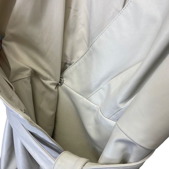 NWOT Seven 7 for all Mankind Leather Dress Cream - Picture 10 of 12